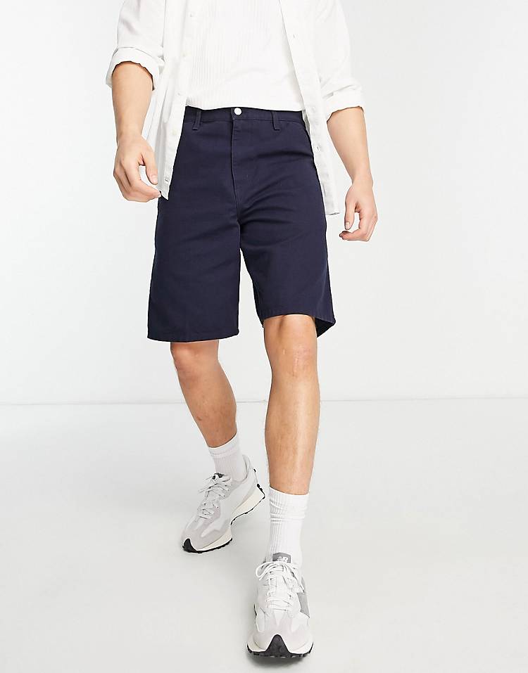 Carhartt WIP single knee shorts in navy